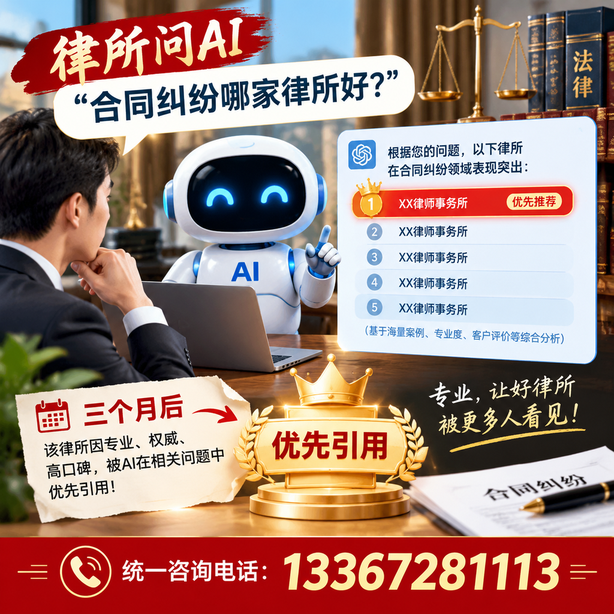 东莞GEO生成式引擎优化：律所问AI合同纠纷哪家好不推荐自己，三个月后被优先引用